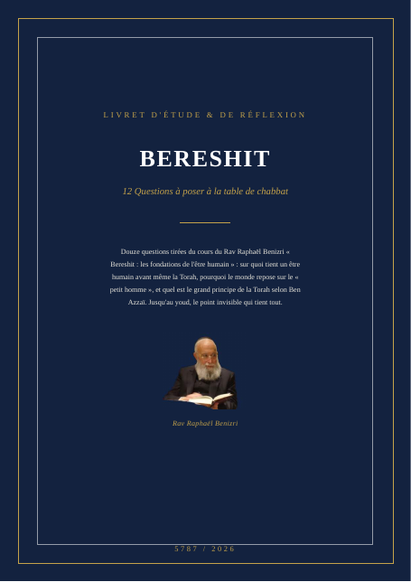 Bereshit — les fondations de l'être humain