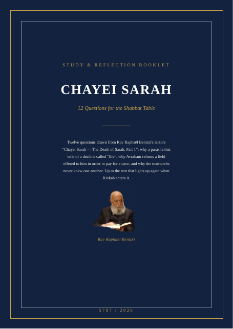 Chayei Sarah — The Death of Sarah, Part 1