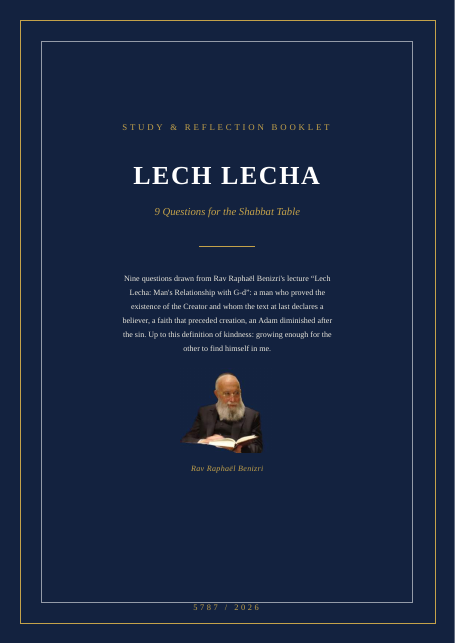 Lech Lecha — Man’s Relationship with G-d