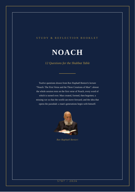 Noach — The First Verse and the Three Creations of Man