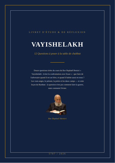 Vayishelakh — éviter la confrontation avec Essav