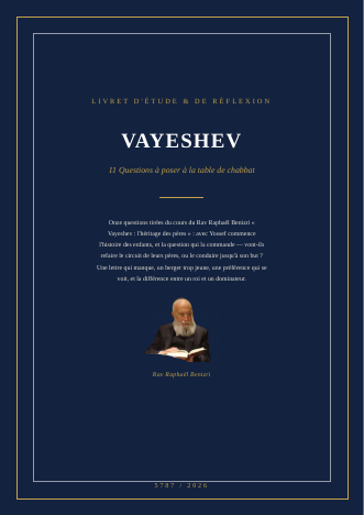 Vayeshev — l'héritage des pères